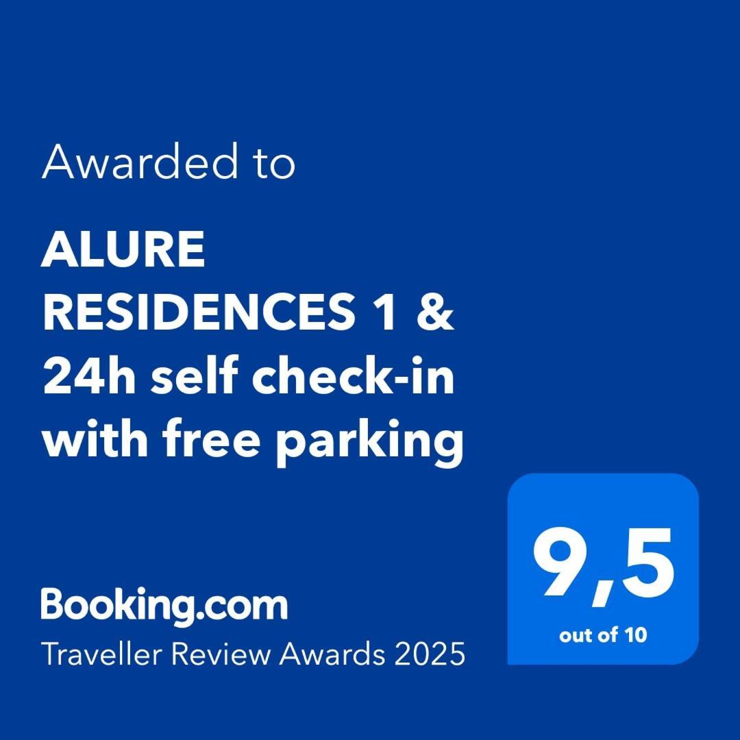 Alure Residences 1 & 24H Self Check-In, Free Parking In Front Of The Apartment Building, New Building, Terrace, Cafe With Breakfast In The Apartment Building, Next To The Aqua Park 班斯卡-比斯特里察 外观 照片